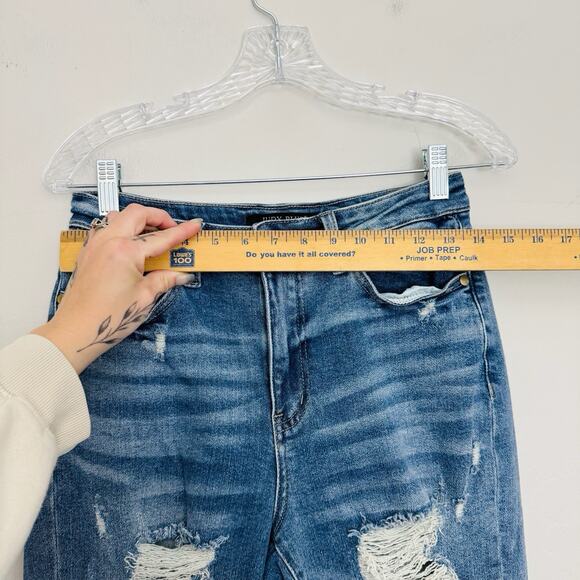 Judy Blue Distressed High Rise Straight Leg Jeans Women’s Size 27 - Picture 2 of 8